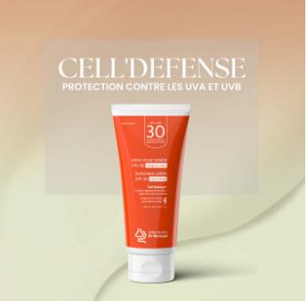Cell'defense Lotion Solaire Minérale Visage et Corps à Protection Large Spectre FPS 30