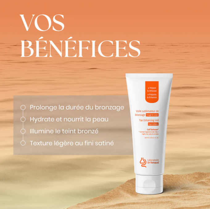 Cell'Defense Voile Sublimateur de Bronzage